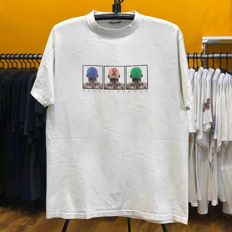 

Американский модный и нишевый принт, новинка лета 2026, уличная мода для пар, футболки с короткими рукавами из чистого хлопка