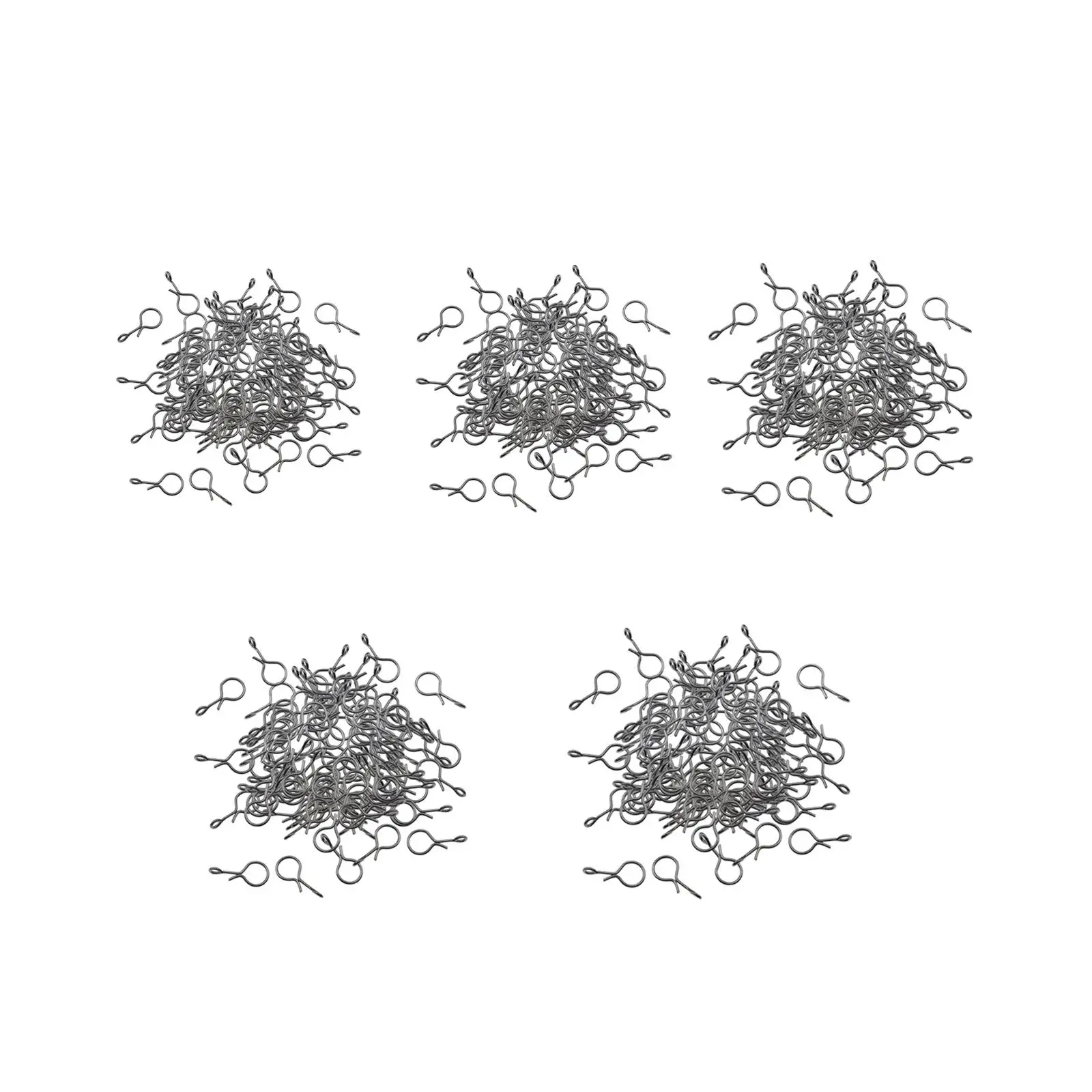 100 шт. зажим для ловли нахлыстом, быстросменный крючок для ловли нахлыстом, соединитель для приманки, прочная Рыболовная Снасть из нержавеющей стали, легкие заклепки для приманки