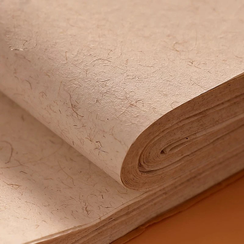 

50 Sheets Chinese Long-Fiber Semi-Raw Xuan Paper for Calligraphy & Painting | Medium Ink Absorption Rice Paper