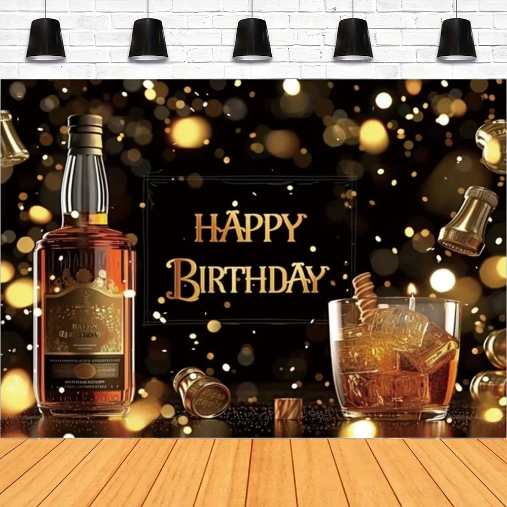 

Фон для фотосъемки виски, сигара, винтажный деревянный фон, состаренный для совершенства, украшения для вечеринки в честь Дня Рождения, баннер