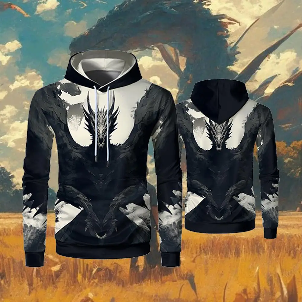 

Hot Selling 3D Printed Mythical Dragon Hoodie Autumn And Winter Street Harajuku Style Pullover Men And Women Fashion Casual Tops