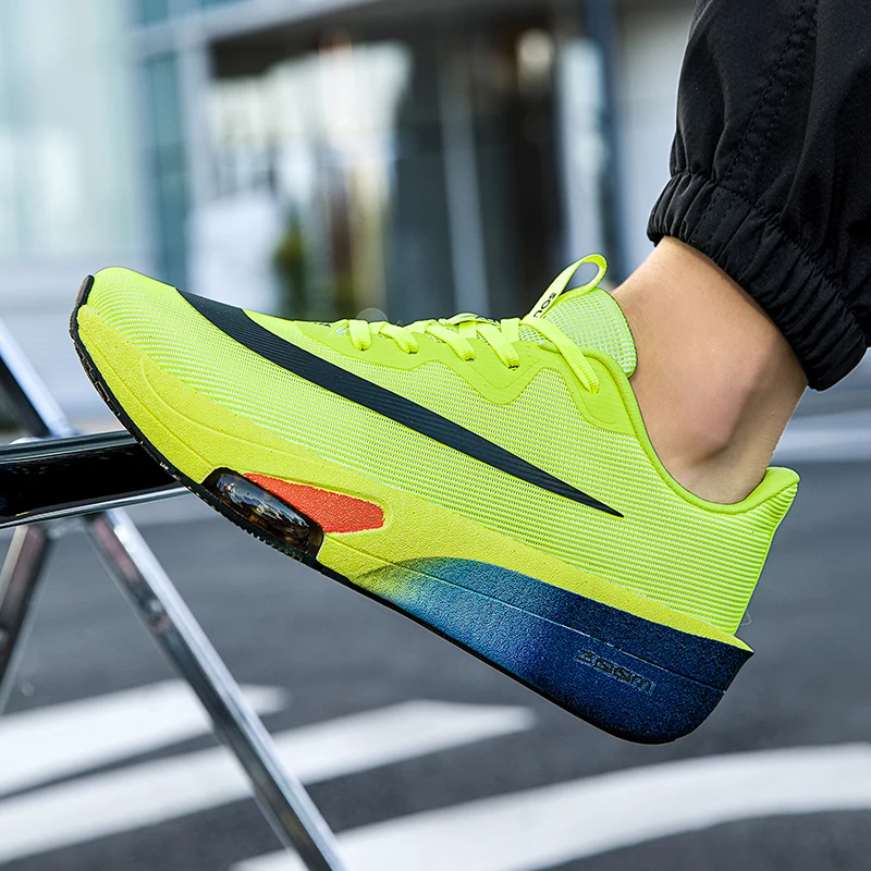 وسادة هوائية ماراثون لوحة كربون للرجال أحذية رياضية للجري قابلة للتنفس خفيفة الوزن للنساء أحذية رياضية مريحة مضادة للانزلاق #6