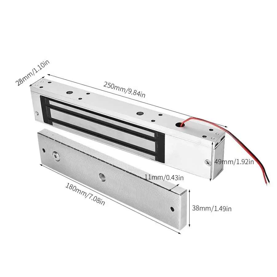 DC 12V 280 kg Electric Magnetic Holding Force Single Door Electromagnetic Lock with LED Light