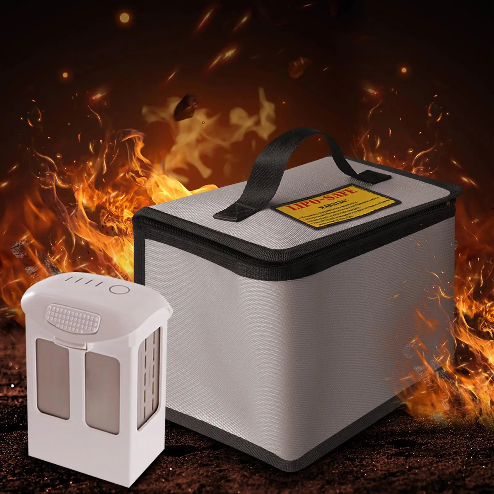 Lipo Safe Bag Fireproof Bag Carrying Case Easy Store and Carry Explosionproof Container Case Lithium Storage Box