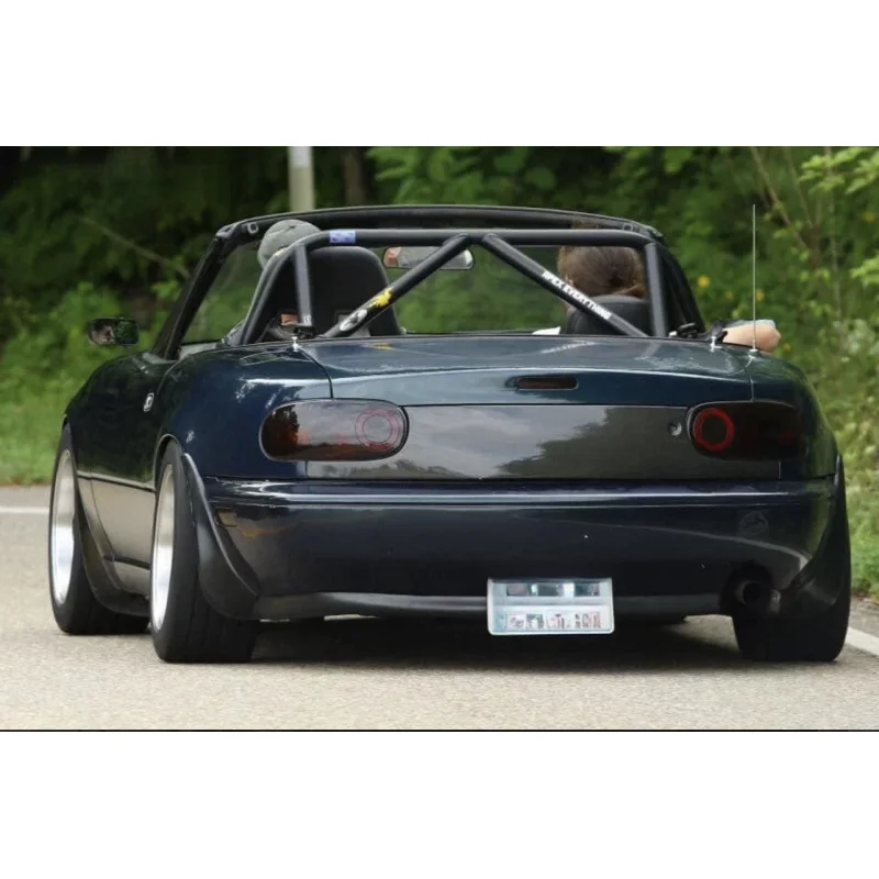 لمازدا مياتا MX5 NA ألياف الكربون المصد الخلفي الذيل غطاء خفيف + إطار لوحة ترخيص الجذع #3