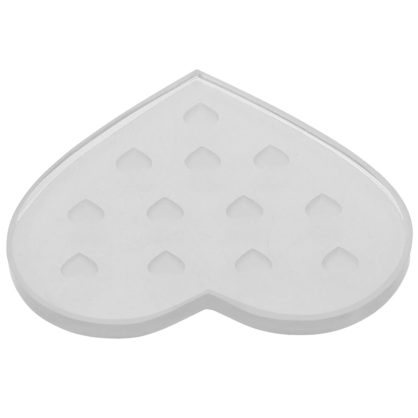 Heart-Shaped Eyelash Extension Plate – Premium Glass Lash Pad with Smooth Edges for Professional & Home Use