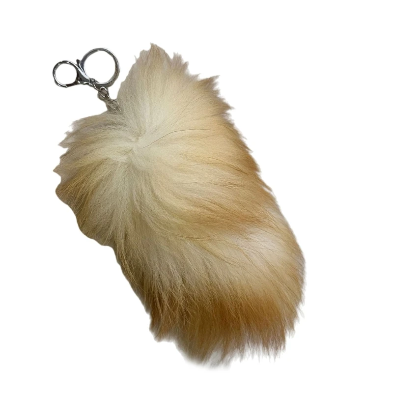 Unique Foxes Tail Keychain Accessory Plush Bag Hanging Charm for Trendy Look