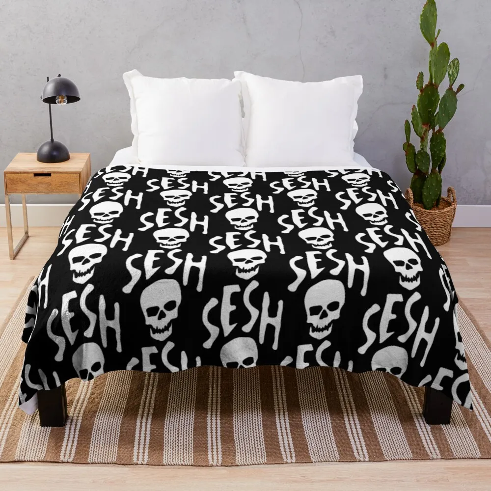 

TEAM SESH WHITE LOGO Throw Blanket Extra Large Throw Sofa For Decorative Sofa Blankets