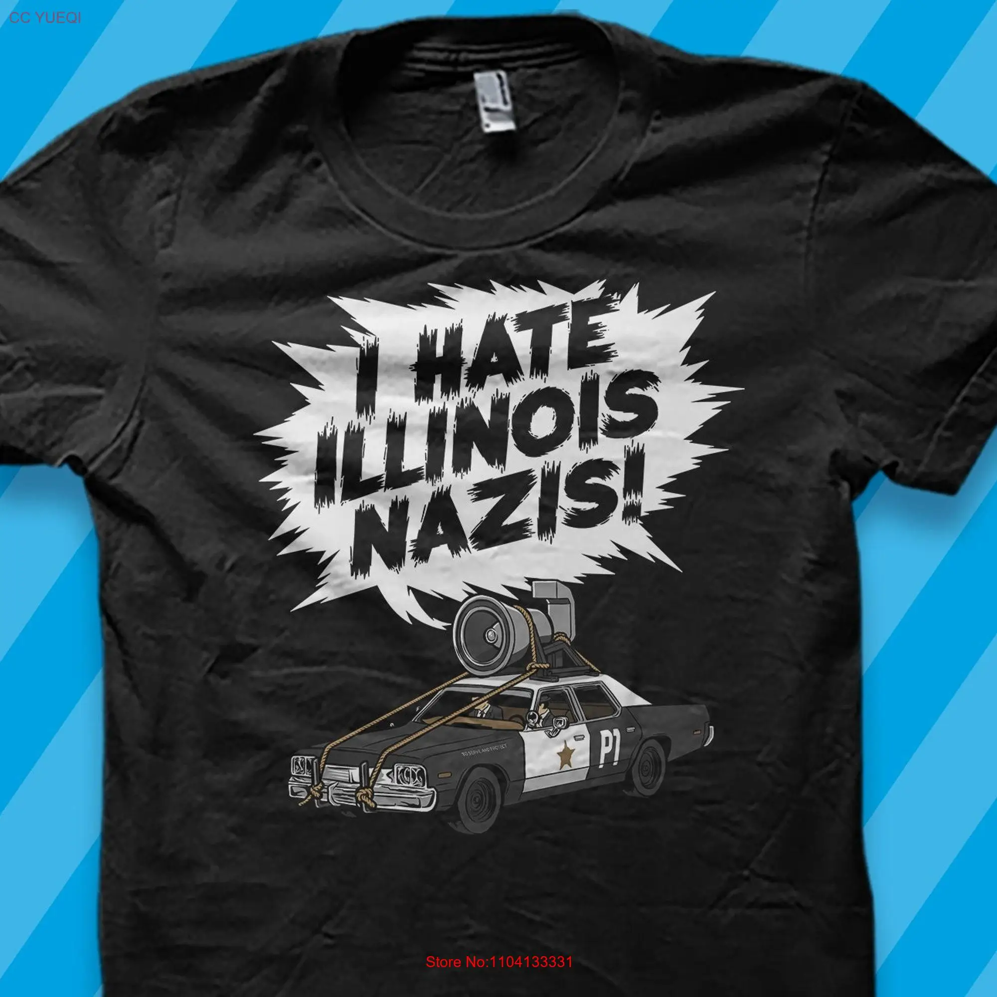 I Hate Illinois Nazis T Shirt long or short sleeves