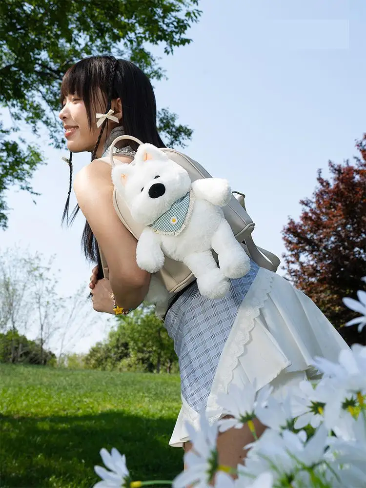 

2025 New Fashion Western Highland Puppy Doll Shaped Women's Bag Simple Casual Versatile Large Capacity Backpack For Women Trendy