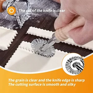 Einfache DIY -Nudelschneider Rundrad -Teiler Pizza und Messergebäckkochwerkzeuge Schneiden von Crackern 12 Hauptverkaufsordner mit Abteilungen - №8