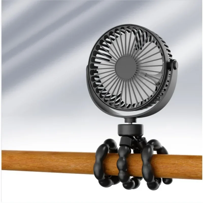 

USB Folding Camping Fan Outdoor Baby Stroller Fan Summer Mute Small Multifunctional Octopus Mini Fan