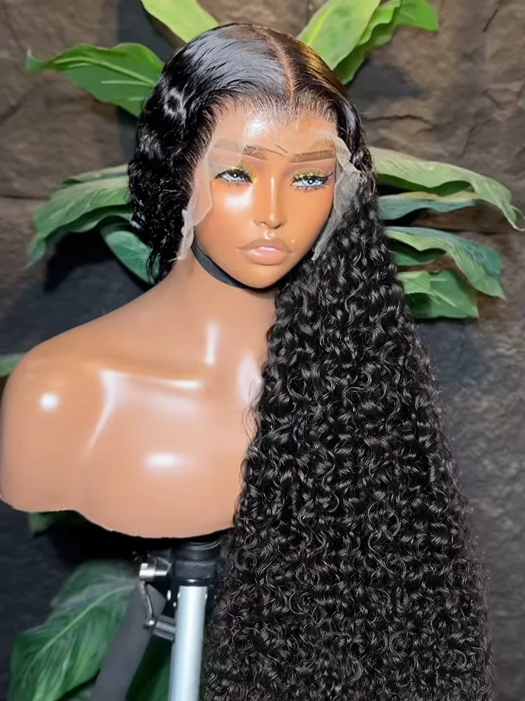 الهندي الخام مجعد 250% الكثافة 30 بوصة 13x6 HD الدانتيل الجبهة خصلات الشعر المستعار الإنسان موجة عميقة 13x4 الباروكات الأمامية النساء غلويليس إغلاق شعر مستعار