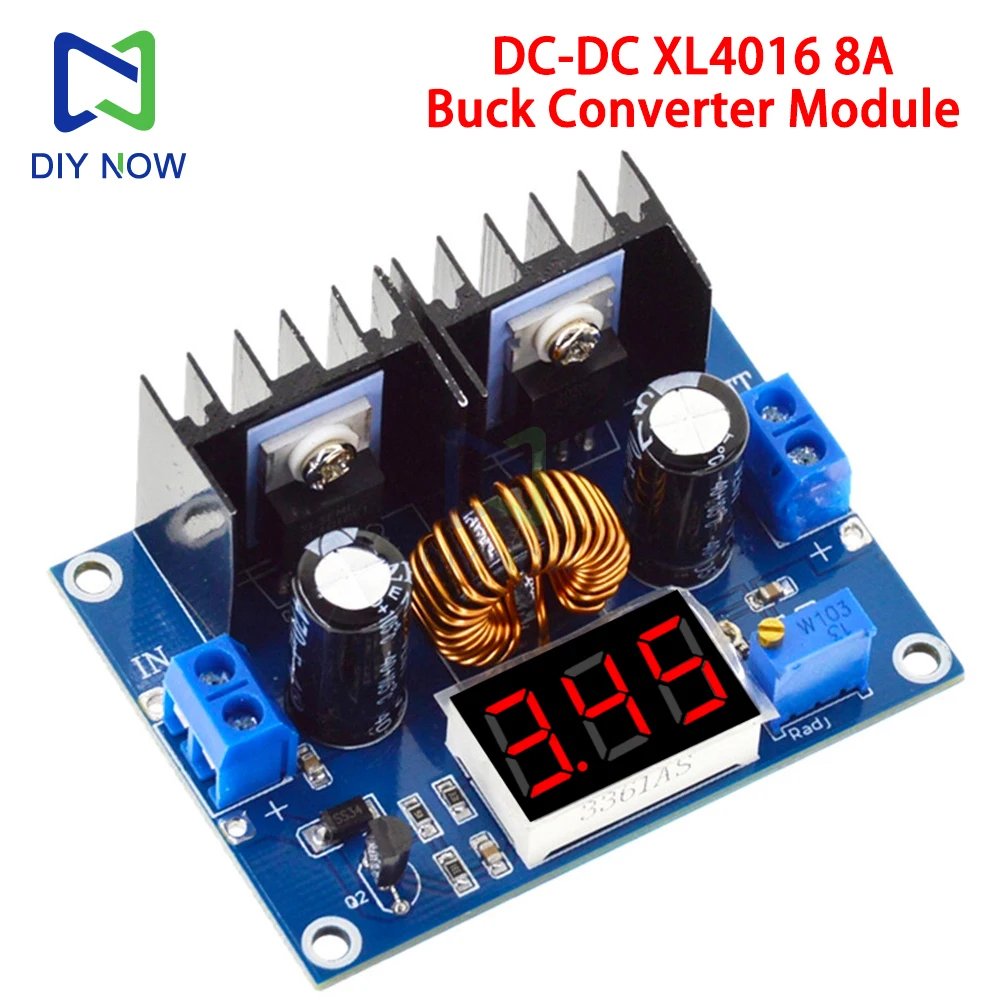 XL4016 DC-DC Buck Converter Module Adjustable Voltage with Digital Display High Precision 8A Output Power Supply Conversion