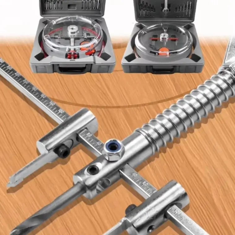Adjustable Aircraft Style Hole Cutter For Wood Gypsum Drywall And Ceiling Panels With Dust Cover And Replaceable Blades