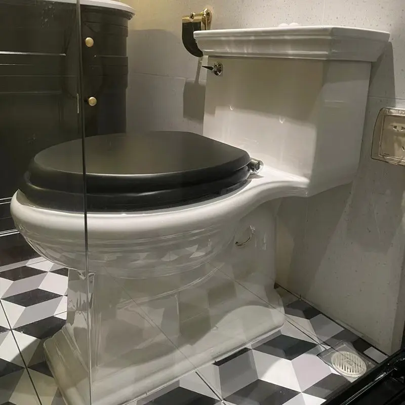 Bathroom retro European trimmed toilet, luxury American classical toilet Mingsu Hotel