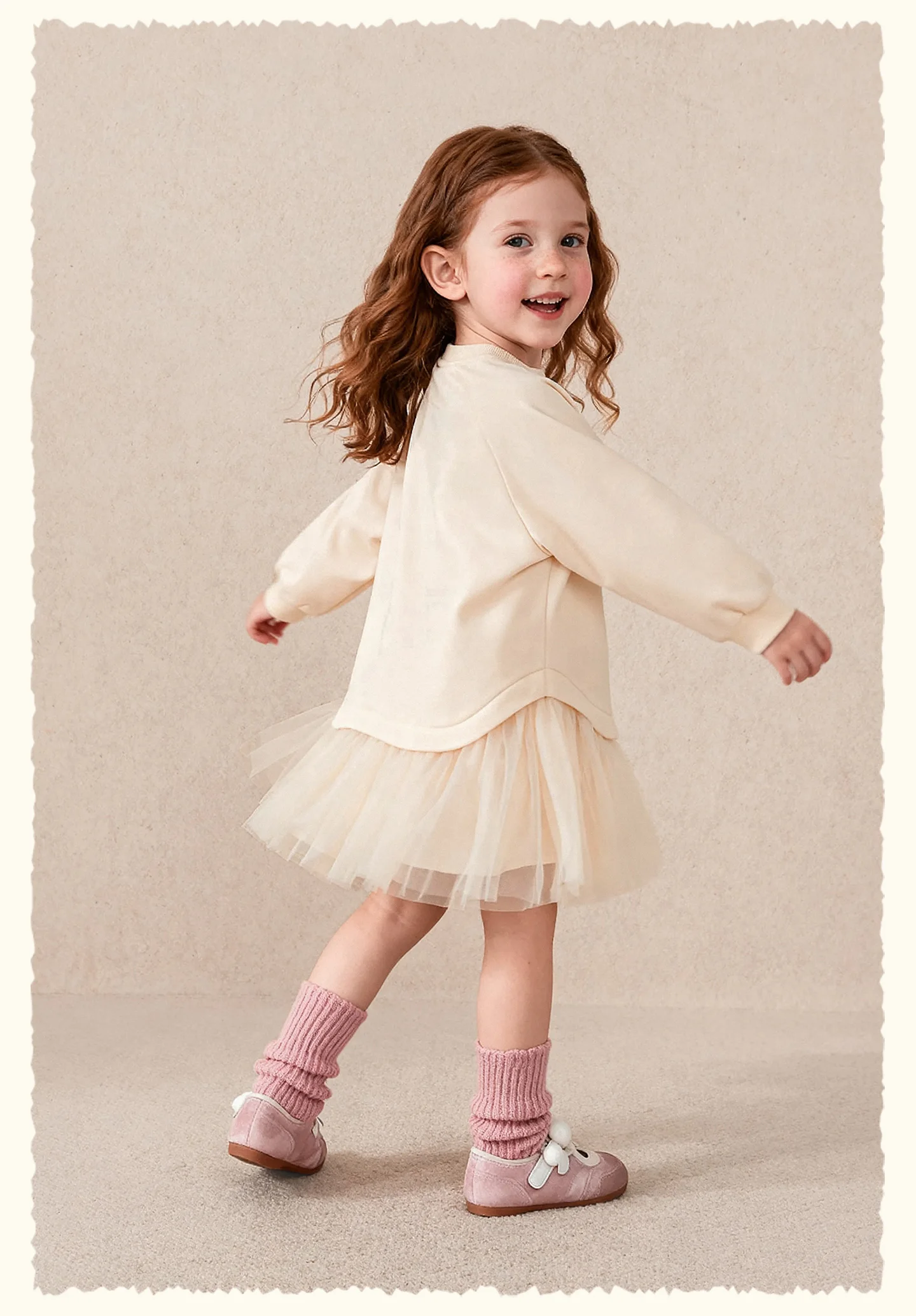 Amila 2026 Herbst Neues Kinder-Mädchen-Mesh-Splice-Kleid Niedliches Eiscreme-Muster Süßes Liebliches Prinzessinnen-Partykleid – Detail 15