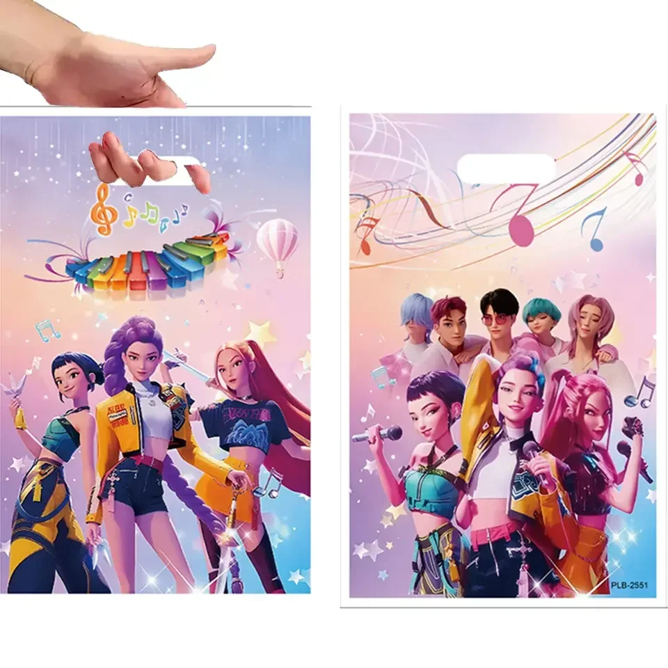 10 قطعة Kpop شيطان الصيادين الهدايا أكياس المتاح كيس الحلوى للأطفال موضوع حفلة عيد ميلاد لوازم أكياس جودي تفضل استحمام الطفل