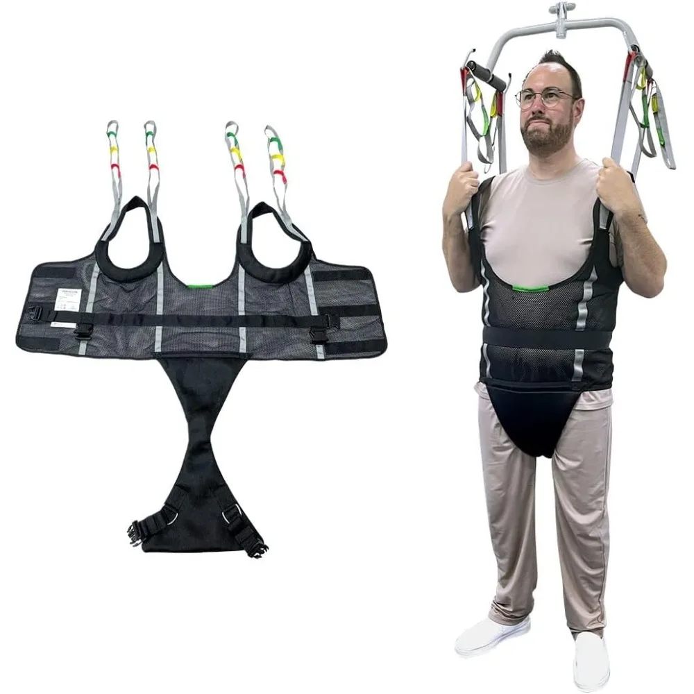 

Comfort Padded Patient Lift Walking Sling,Portable Hoyer Standing Harness to People/Handicap for Ambulating Support Training