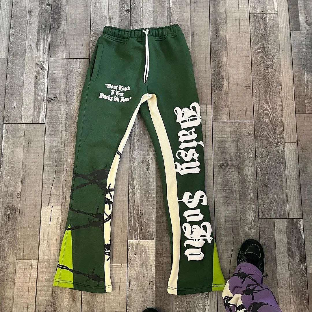 Y2k متوهج السراويل Harajuku الرجال فضفاض ثلاثية الأبعاد طباعة بنطلون Sweatpants غير رسمية منتصف الخصر رياضي الإناث الشارع الشهير الهيب هوب خمر السراويل