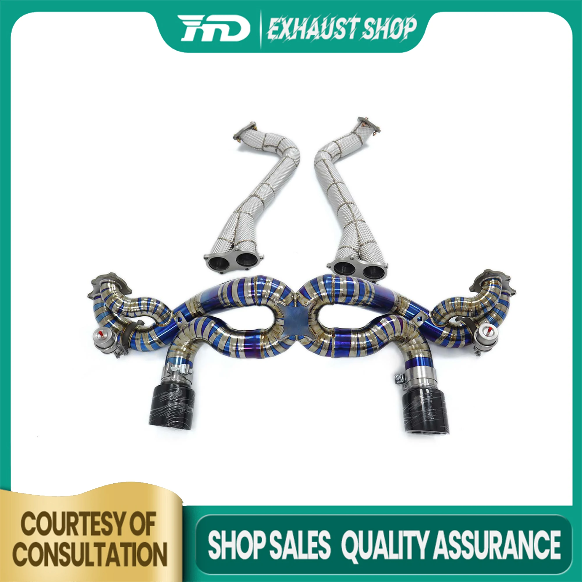 

﻿ Высокое качество Catback для Porsche 718 GT4, выхлопная система из титанового сплава, наконечники вакуумных клапанов, водосточная труба, неразрушающая HMD