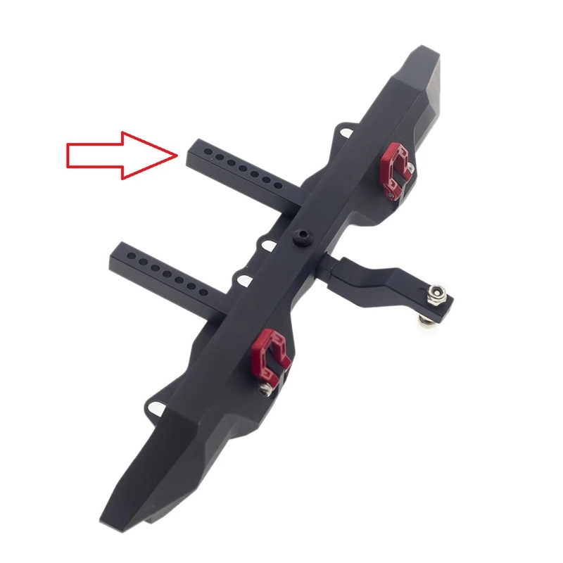 ABJL 2PCS Metal Bumper Mount Holder for 1/10 RC Crawler Axial SCX10 90046 TRX4 TRX6 Upgrade Parts Black