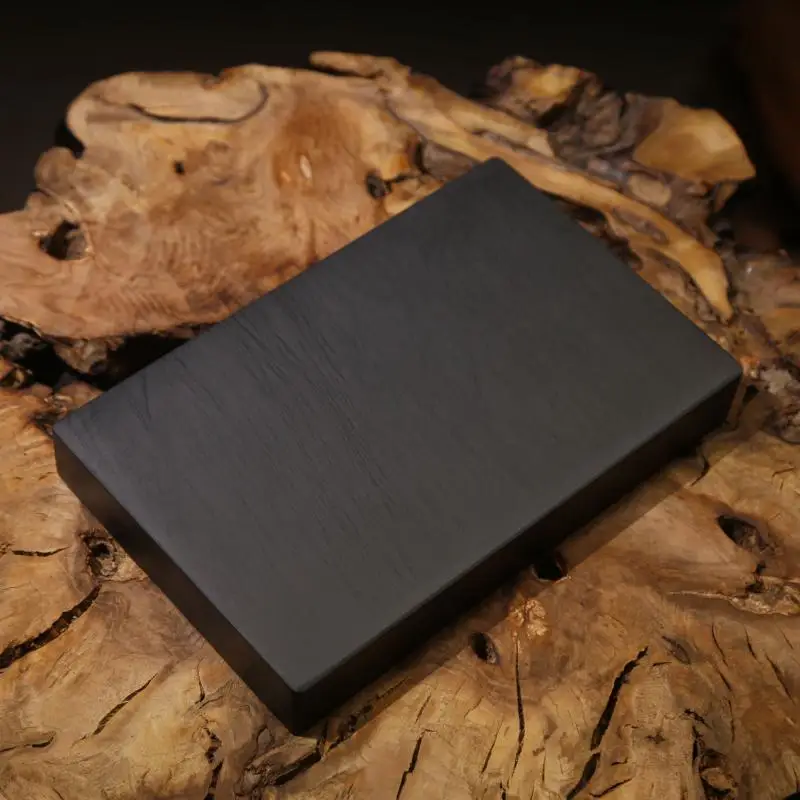 Classical Handmade Water Ripple Square Inkstone Traditional Painting Calligraphy Writing Inkslab Practical Natural Rock Inkstone