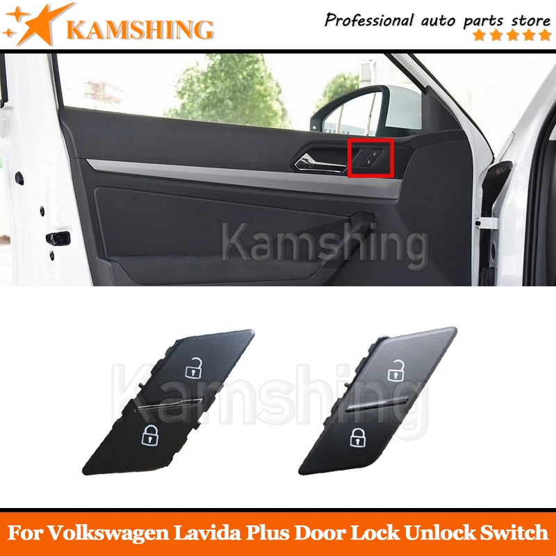 ปุ่มปลดล็อคประตูสำหรับ Volkswagen Lavida Plus 2018 19 20 21ด้านคนขับฝั่งซ้ายด้านหน้า