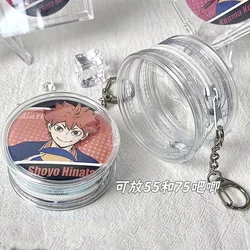 58/75mm Clear Anime Badge Ita Bag Mini Protector Case Round Pouch Student Japanese Cartoon Pins Badges Pendant birthday gift