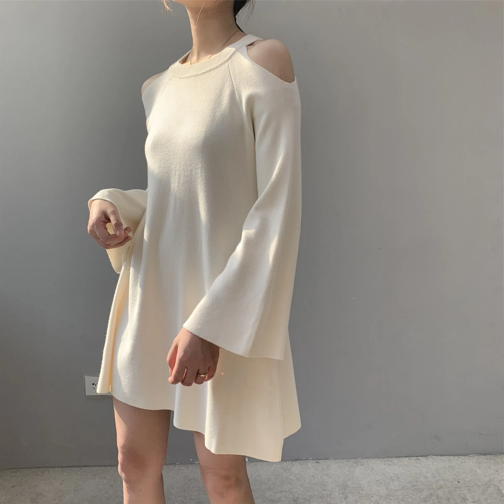 2022 New Sexy Streetwear Office Long Sleeve Women Dress Daily Party Tight Fitting Autumn Winter Solid Shopping Casual