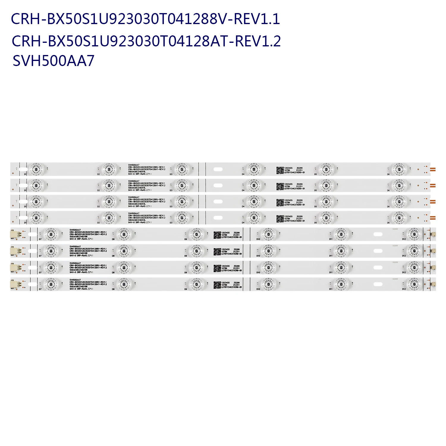 Striscia di retroilluminazione a LED per Hisense SVH500AA7 CRH-BX50S1U923030T04128AT CRH-BX50S1U923030T041288V 50 r6e 50 h6e H50A6120 50 h7608