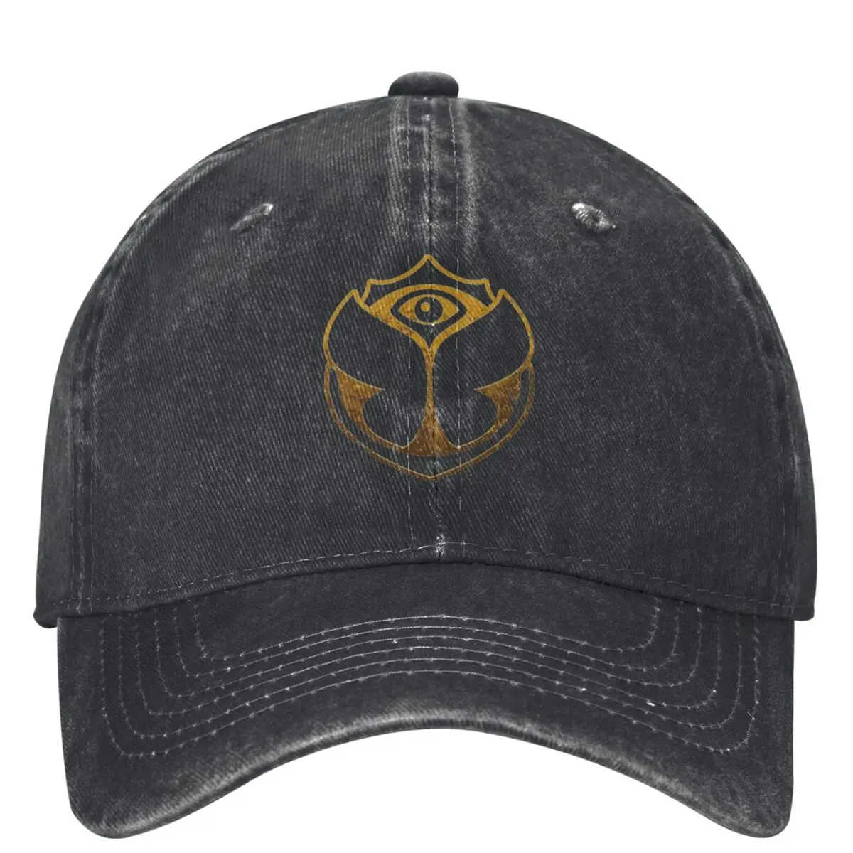 TomorrowLand Electronic Music Festival Denim Baseball Cap Gold Logo Trucker Hat Summer Unisex Men Retro Sun-Proof Snapback Cap