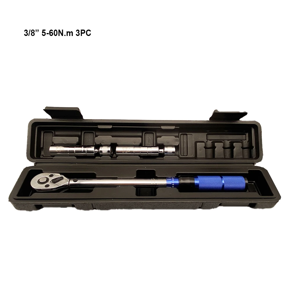 5-60N.m Momentsleutel 3/8 Inch Vierkant Aandrijving Draaimomenten Sleutel ±3% Hoge Precisie Momentsleutel Professioneel Fiets Automotive Tool