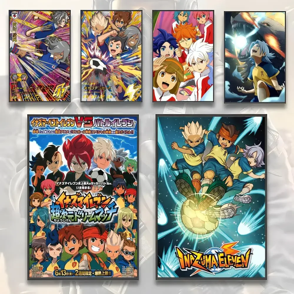 Inazuma Eleven Satin Cloth Poster HD art sticky wall waterproof home living room bedroom bar aesthetic decoration