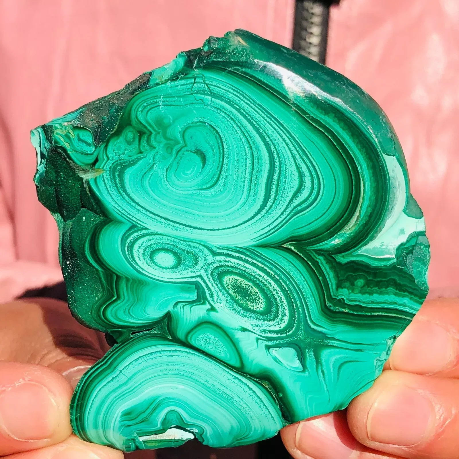 Natural Malachite Specimen Slice,Crystals Quartz Energy Cluster,Reiki Stone Room Home Office Decor Gem