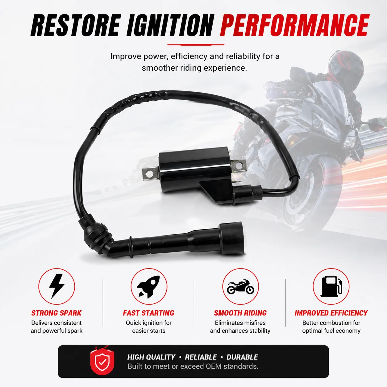 Bobina De Encendido Para Suzuki GS500 GS500S Repuesto De Motocicleta Reemplazo Directo Compatible OE 33410-01D00 Accessories