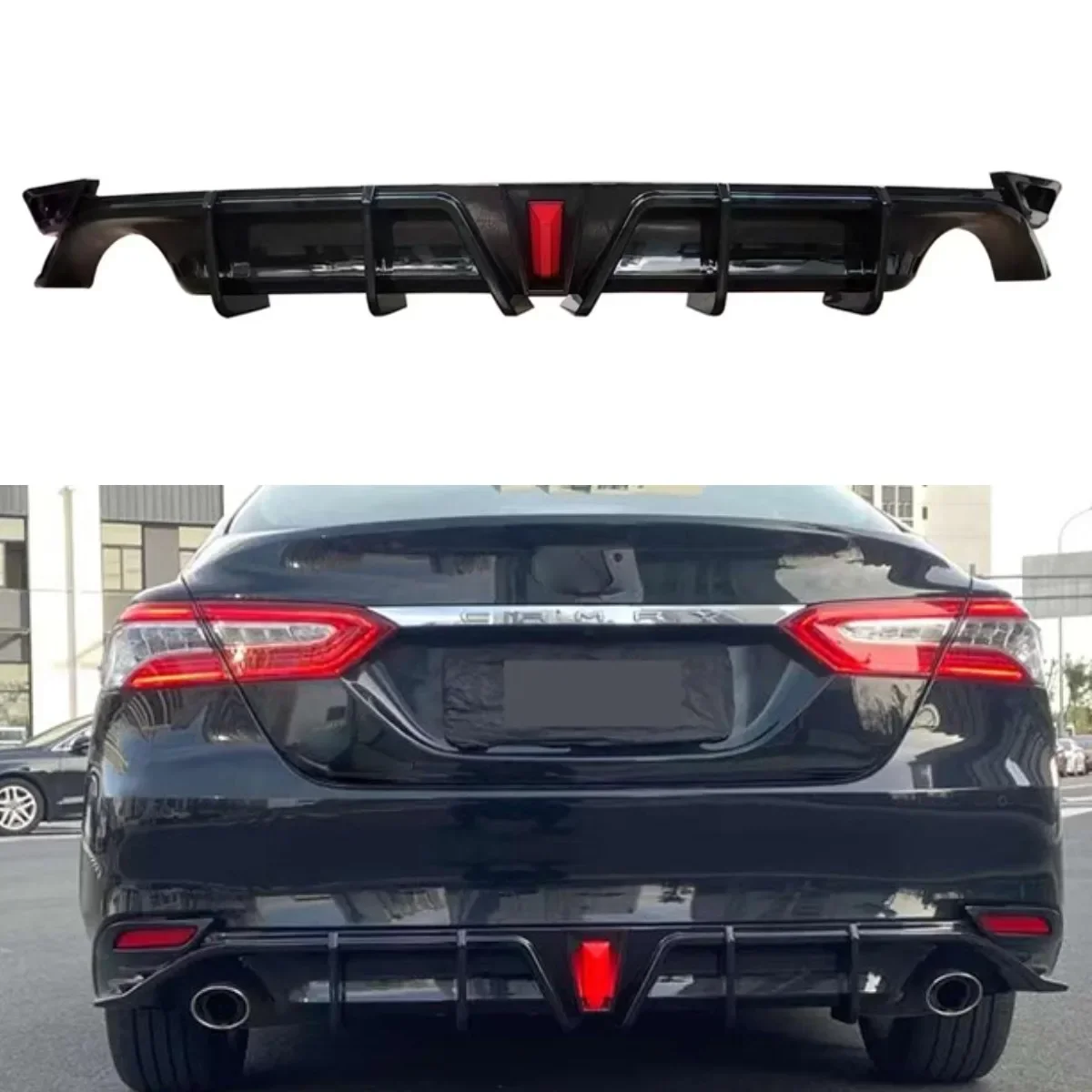 For Camry 8th Gen Body Kit Rear Bumper Lip Apron Rear Bumper Protector For Toyota Camry 8th Gen 2018-2022 Car Accessories