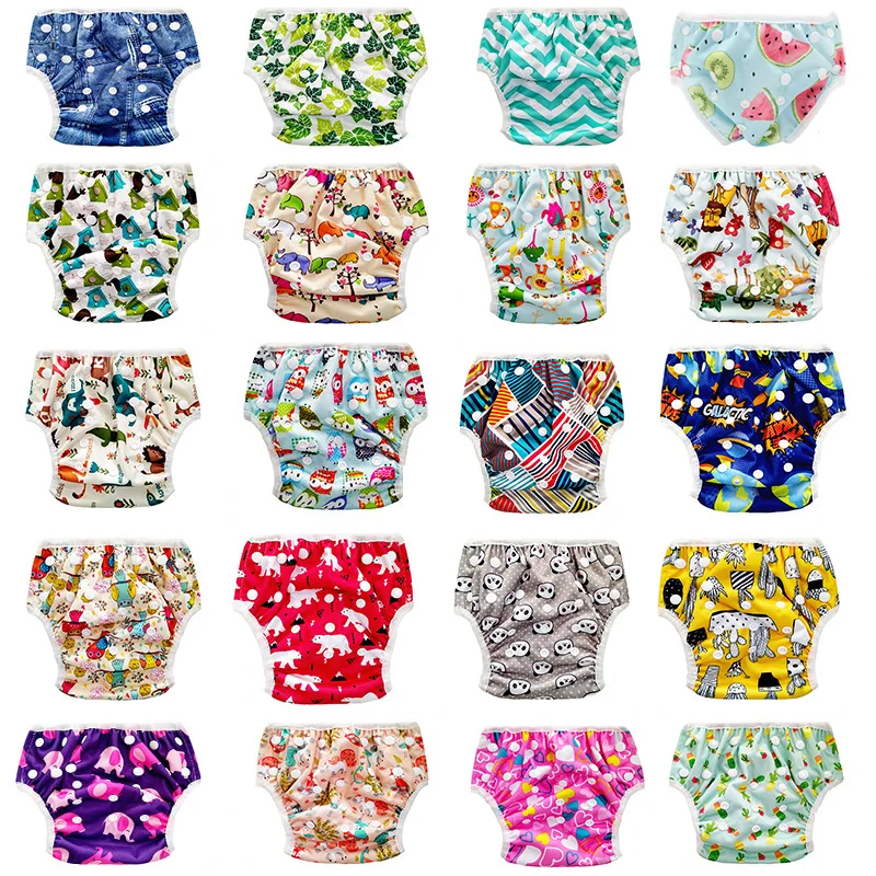 1pcs Baby Swimming Diaper Boys Girls Waterproof Swimwear Trunks Urinary Incontinence Adjustable Bottom Reusable Washable Nappies