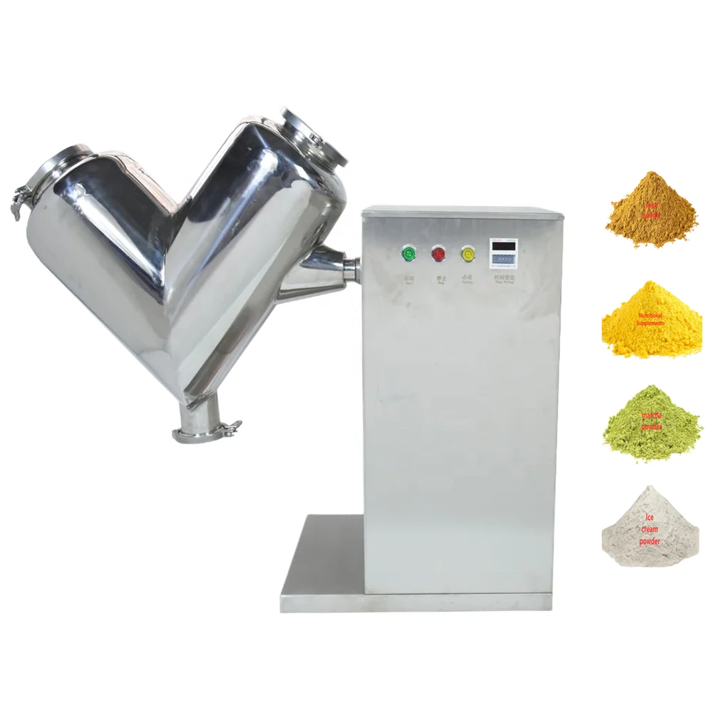DZJX Washing Vitamin Pvc Food Resin Powder V Type Blender Small Laboratory V Shape Mixer 10 Kilos Capacity 20 L