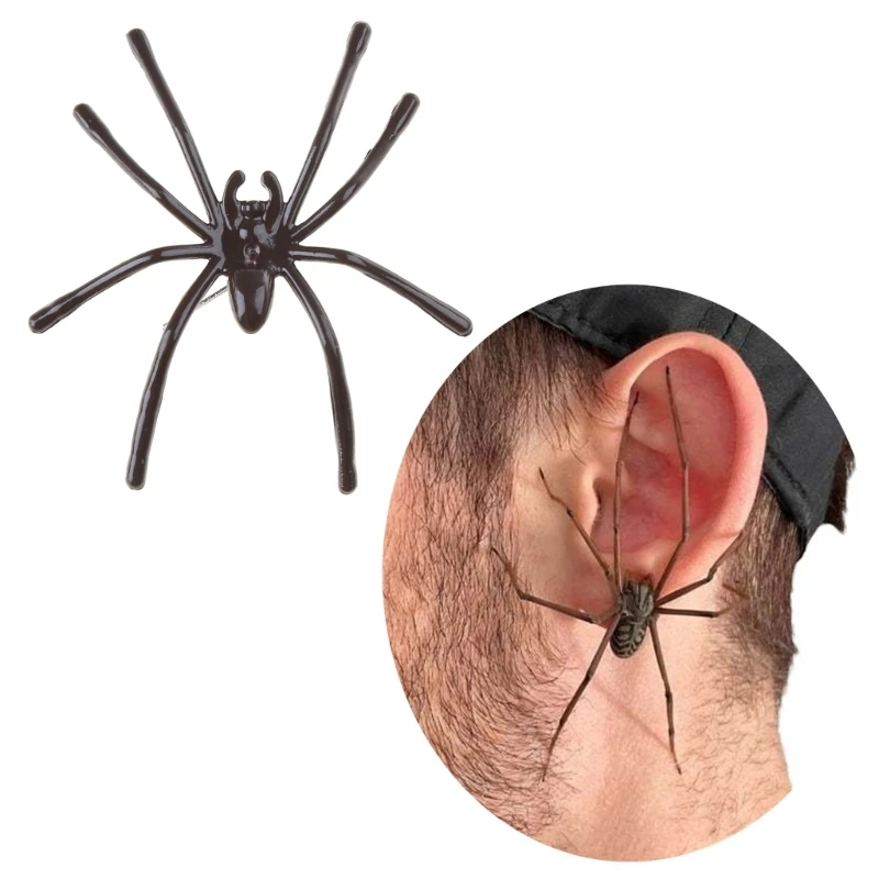 Dark Punk Ear Ornaments Trendy Arachnid Ear Studs Scary Ear Rings Jewelry Ear Decoration Jewelry for Halloween and Party