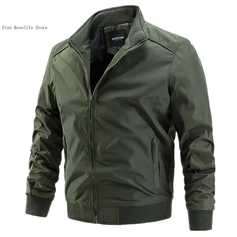 Thin Jacket Spring and Autumn Pure Color Simple Casual Windbreaker Korean Version Trendy Jacket for Men