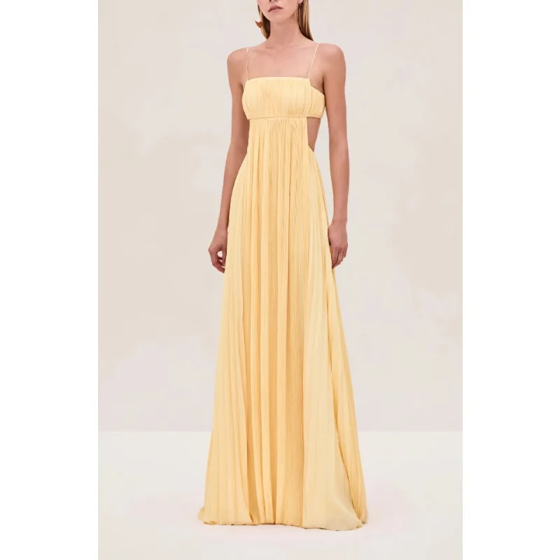 Robe de soirée pour invités, remise de diplôme, célébrité, longueur au sol, robe de bal élégante pour femmes, dos nu, robe de soirée Cocktail, bretelles Sexy pliables
