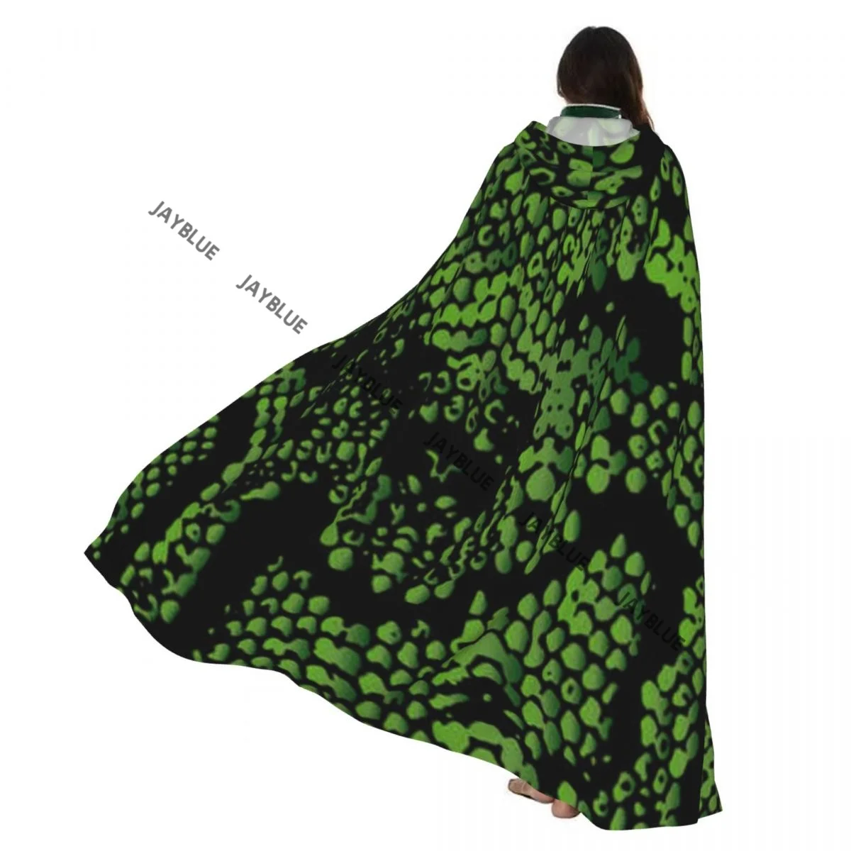

Snake Animal Texture Hooded Cloak Polyester Unisex Witch Cape Costume Accessory