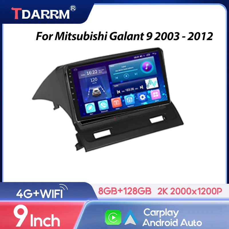 

9'' Android Auto Carplay For Mitsubishi Galant 9 2003-2012 GPS Navigation Stereo Multimedia Player 5G Wifi Screen No 2din DSP BT