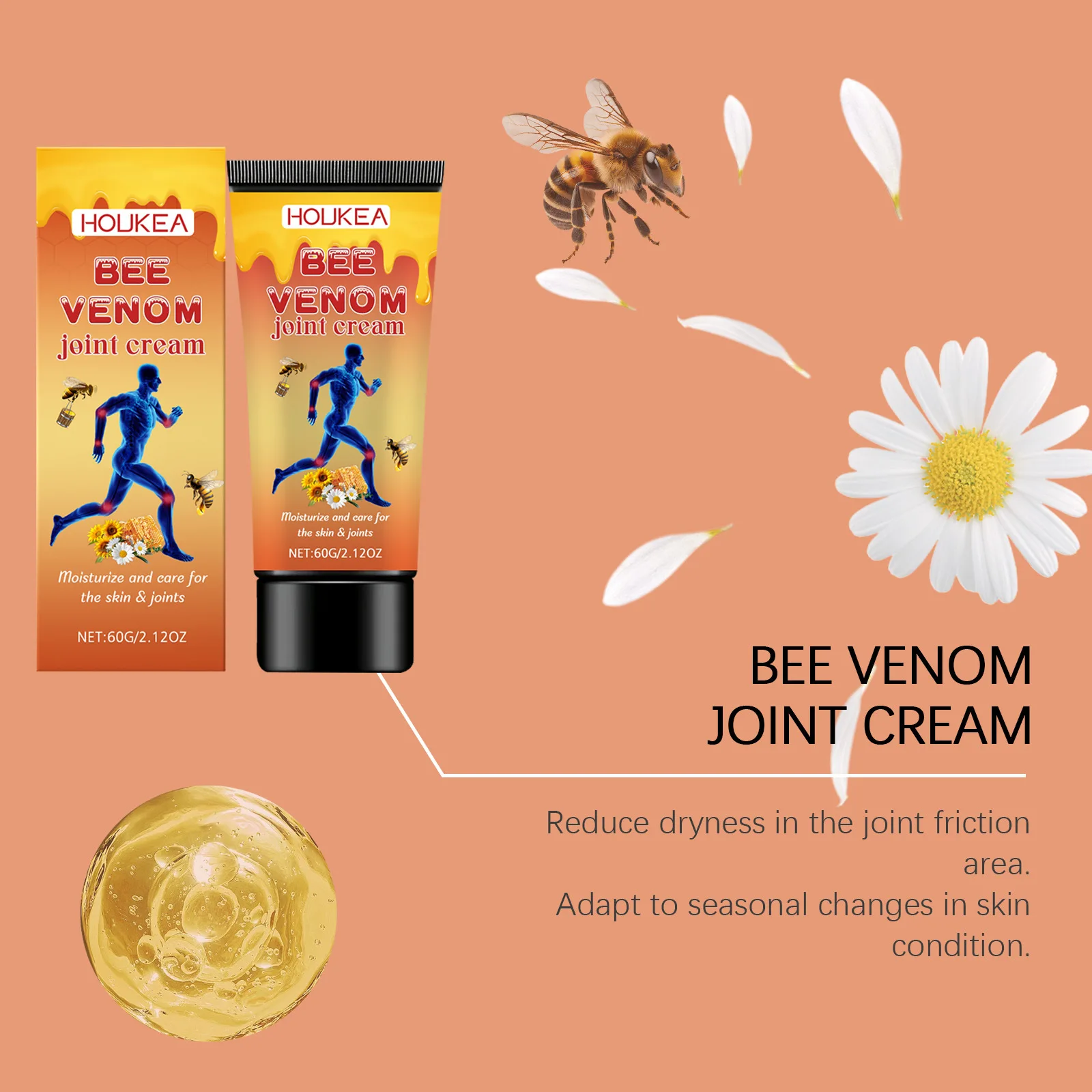 Bee Venom Joint Care Cream Reducing Bone Ache Restoring Shine Soothing Pain For Relief Arthritis Propolis Body Treatment Creams