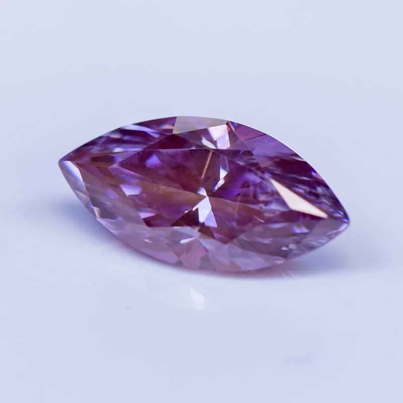 Moissanite Stone Gemstone Marquise Cut Sakura Pink Color Lab Grown Diamond Charms Woman Jewelry Making with GRA Certificate