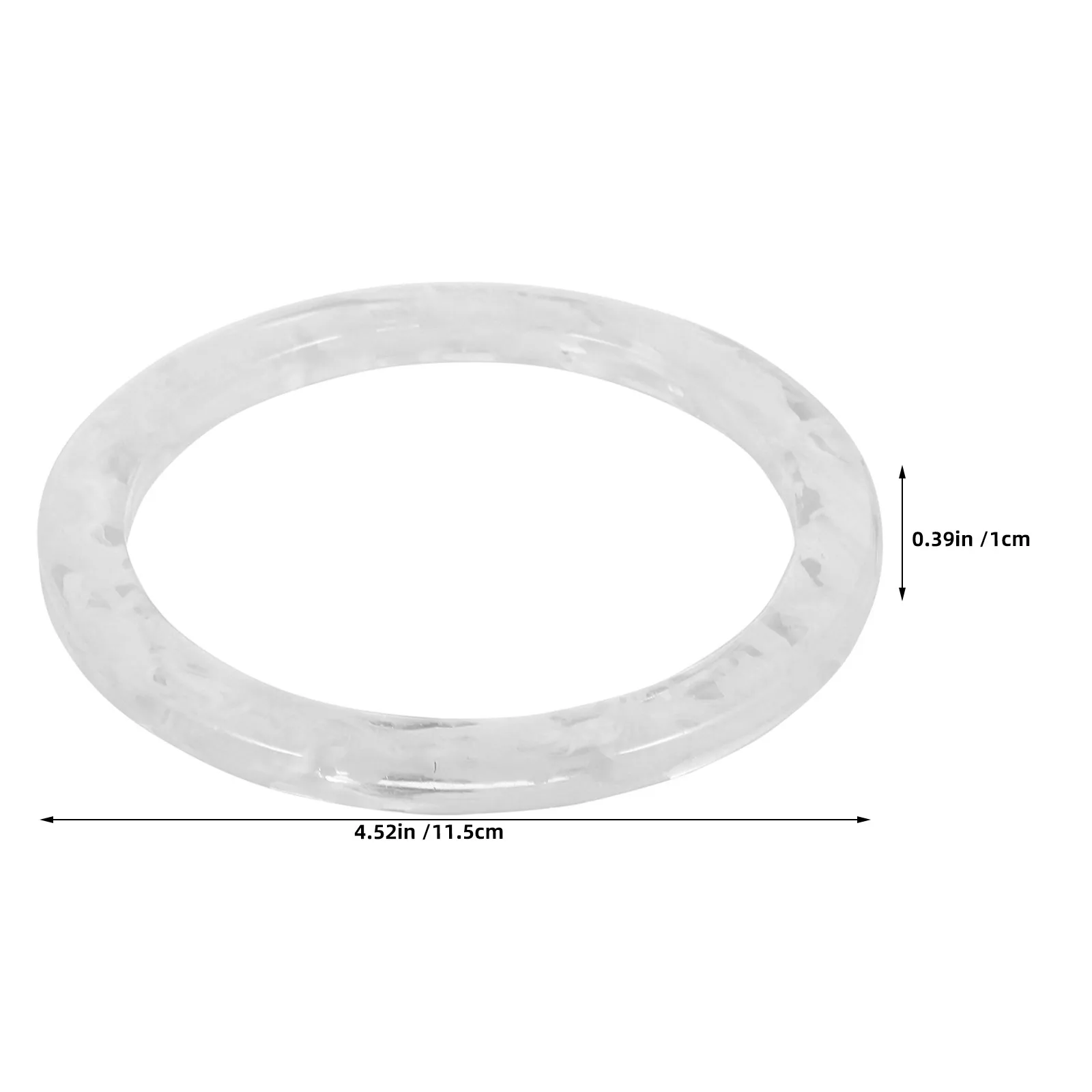 4Pcs Resin Round Purse Handles Vintage O Ring Replacement Handbag Rings for Crochet Tote Woven Summer Bag DIY Craft Project