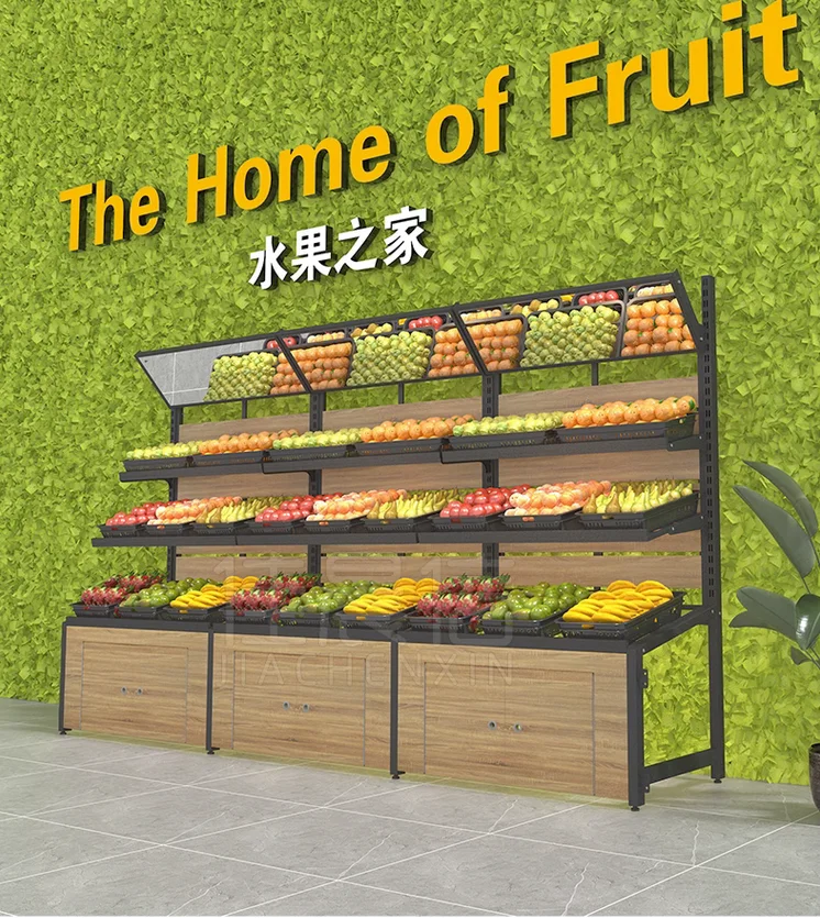 Supermarket fruit and vegetable shelves, fruit and vegetable stores, vegetable stores, display shelves, fruit and vegetable she