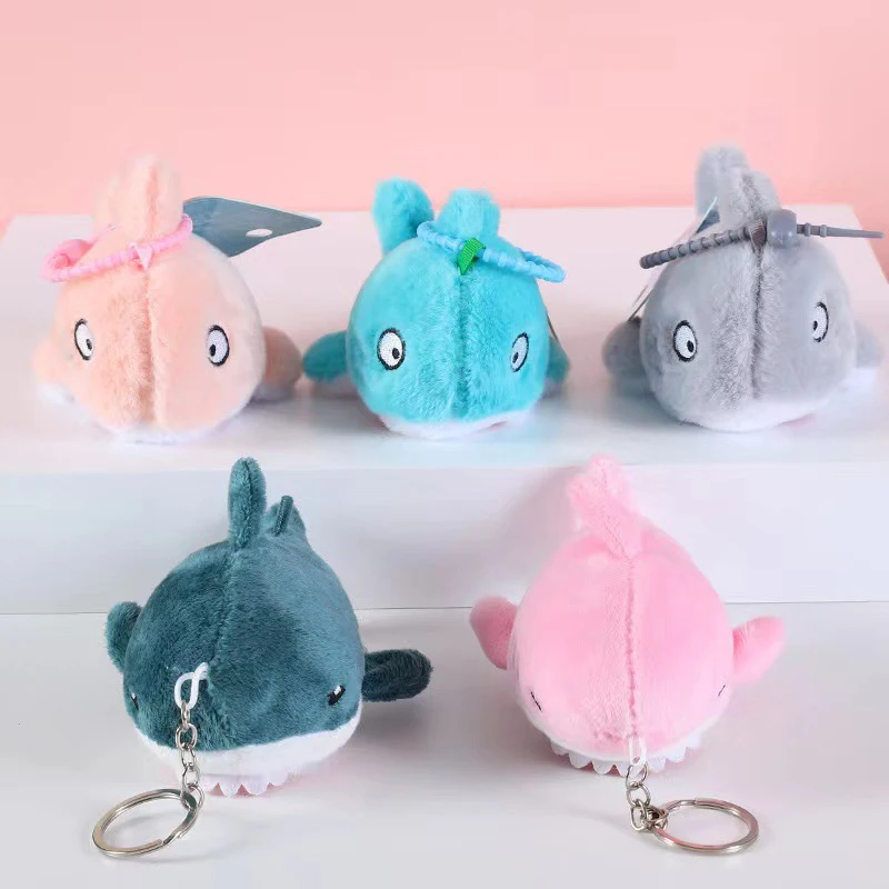 

New Creative Funny Cute Little Shark Keychain Plush Doll Pendant Couple Girl Bag Decorate Birthday Gift