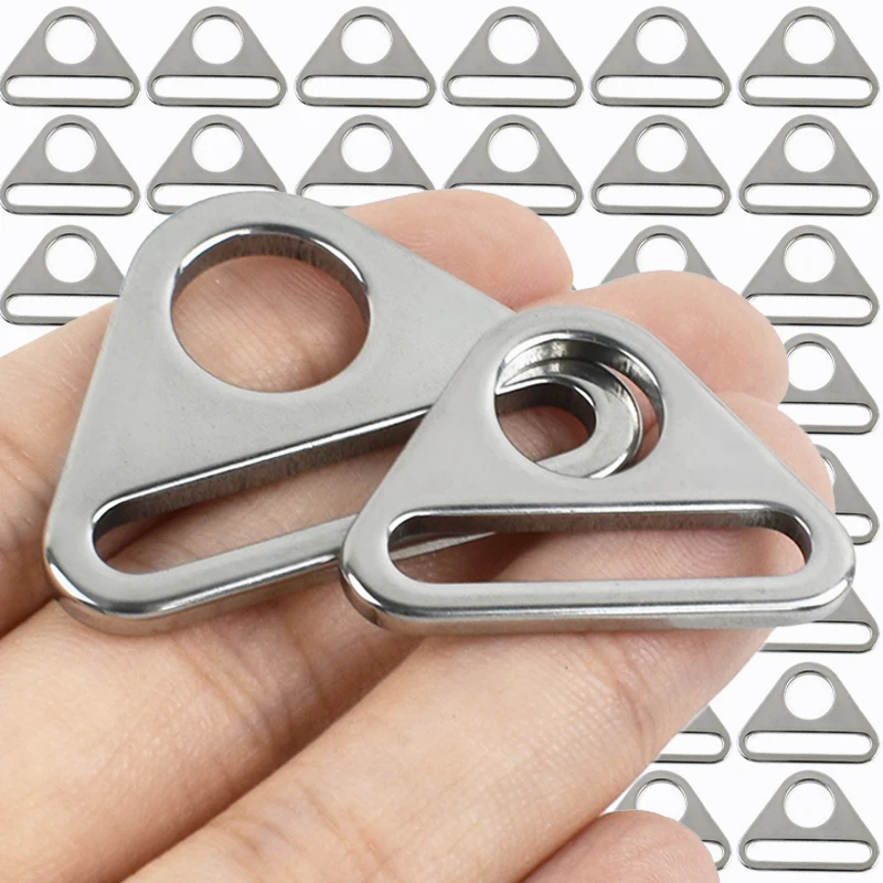 

10Pcs Meetee 20-38mm Triangle Stainless Steel Buckle Bag Strap Hook Clasp Tent Belt Adjust Buckles DIY Hardware Accessories